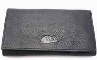 Pipe Tobacco Leather Pouch - Authentic Full Grain Leather - Black