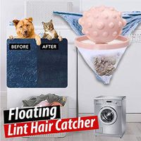 Washing Machine Hair Ball Remover Home Pet Floating Lint Hair Catcher Washer Hair Filter Cleaning Supplies (Blue)