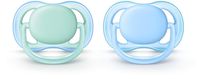 Philips Avent Ultra Air Pacifier, 0-6 months, blue/green, 2 pack, SCF244/20