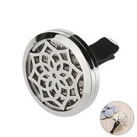 ULTNICE Car Oil Diffuser Humidifier Aromatherapy Locket Clip with 10 Washable Felt Refill Pads