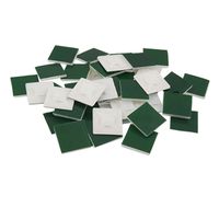3mm Width Hole Self-Adhesive Cable Tie Mount Base Green White 100Pcs