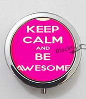 BlackKey Keep Calm and Stay Be Awesome 3-Compartment Decorative Pocket Gift Box Case Organizer for Pill, Color 1 -1076