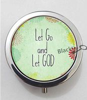 BlackKey Let Go and Let God 3-Compartment Decorative Pocket Gift Box Case Organizer for Pill, Color 1 -691