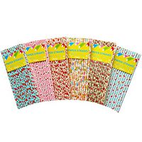 Floral Paper Straws, Pack of 150 Biodegradable Disposable Flower Straws for Bridal Shower, Weddings, Shabby Chic/Vintage Tea Party, Birthdays