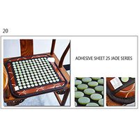 Heating Pad, Natural Jade and Tourmaline Inframat Adjustable Temperature Fast Heat Up Mat Flame Retardant Cotton, for Pain Relief Warm Individual Cushion 45 * 45Cm,B