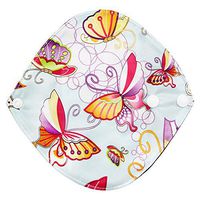 Reusable Cloth Sanitary Pads HP95 Women Washable Menstrual Pads Mama Sanitary Napkins Cloth with Charcoal Bamboo Absorbency Layer - Soft and Comfortable - 7 Inch (H)