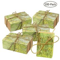 Faylapa 100Pcs Map Party Candy Boxes,Geography Map Favor Boxes,Vintage Travel Party Favor Boxes,Baby Shower Party Wedding Birthday Decor
