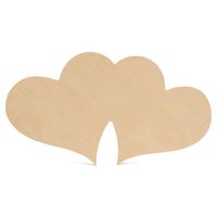 Wooden Hearts Valentines Day Decorations, Wooden Romantic Love Décor, Double Heart Wood Cutout, 12 Inches, Pack of 3, by Woodpeckers