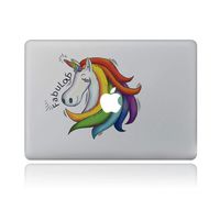 Colorful Unicorn Removable Vinyl Laptop MacBook Sticker Decal for Apple Notebook MacBook Air Pro Retina 13 Inch
