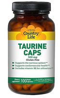 Country Life Vitamins - Taurine 500mg - 100 Capsules