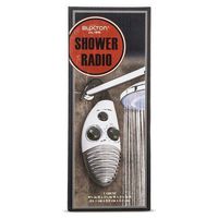 Portable AM/FM Shower Radio - White and Black