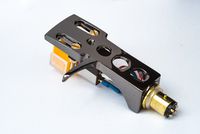 Titanium plated Headshell, mount with cartridge and stylus, needle for Technics SL Q2, SL Q202, SL Q2K, SL Q3, SL Q303, SL Q33, SL Q33K, SL Q3K, SL H302, - MADE IN ENGLAND