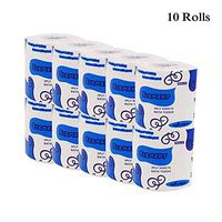 10 Rolls Paper Towels for Household Kitchen Toilet, Soft Strong Absorbent Paper Towels, 3-Layers, Regular Size (10)