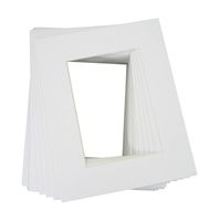 100 pcs of 5x7 Pre-cut for 4x6 Single Mat light cream