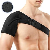 Shoulder Support Brace, PKSTONE Breathable Neoprene Shoulder Brace for Torn Rotator Cuff, AC Joint Dislocation, Sprains, Tendonitis, Shoulder Pain