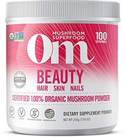 Om Organic Mushroom Superfood Powder, Beauty: Hair Skin Nails, 7.05 Ounce (100 Servings), Antioxidants Supplement