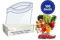 "Storage 1 Gallon Zipper Freezer Bags 10"X12" Storage Bags for Home Office & All Purpose Needs 100 Ct 4 Mil Storage Freezer Bags