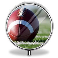 Pill Organizer, Pill Box Case, Compartments to Hold Vitamins, Cod Liver Oil, Supplements and Medication(Football)