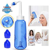 TONELIFE 500ML Nose Rinse Kit - Neti Pot - 18oz Adult Child Nose Cleaner - Nasal Wash Cleaning & Sinus Irrigation System - Nasal Irrigation Pot - Sinus Rinse Kit for Nose Care