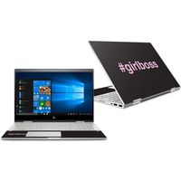 MightySkins Skin Compatible with HP Envy x360 Convertible 15" (2018) - Girl Boss | Protective, Durable, and Unique Vinyl Decal wrap Cover | Easy to Apply, Remove, and Change Styles | Made in The USA
