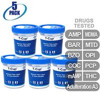 MiCare [5pk] - 10-Panel Multi Drug Test Cup (AMP/BAR/BZO/COC/mAMP/MDMA/MTD/OPI/PCP/THC with A3) #MI-TDOA-3104A3