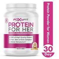 FoxyFit Protein for Her, Caramel Mocha Whey Protein Powder with CLA for Fat Loss and Biotin for Healthy Glow (1.85 lbs.)