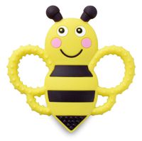 Buzzy Bee Multi-Textured, Soft & Soothing, Easy-Hold, Silicone Teether Toy (BPA Free, Freezer & Dishwasher Safe)