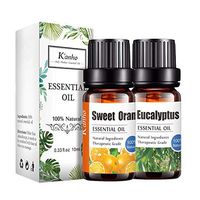 Huaa Essential Oils Gift, 20 Pure Essential Oils Gift for Diffuser, Humidifier, Massage, Aromatherapy, Skin & Hair Care (Sweet Orange+Eucalyptus)