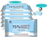 Disinfectant Wipes,75% Alcohol Wet Wipes for Family (10 Packs,100 Wipes),7.1"*5.5" Arrvied 12-28 Days