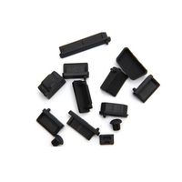GerTong 13 Piece/Set Dustproof Cover Stopper Universal Anti-Dust Silicone Plugs for PC Laptop and Notebook Computers (Black)