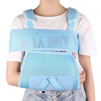 Ibnotuiy Kids Fracture Sling Arm Elbow Fracture Fixed Brace Children Breathable Wrist Dislocation Protection Support (Blue) (XXL)