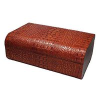 Zyyqt Cedar Cigar Box, with Humidifier and Hygrometer Cedar Wood Lining, Leather Large Capacity Cigar Cabinet,Can Accommodate 36 Ciga