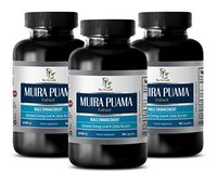 Enhancement All Natural - Muira PUAMA Extract - Male Enhancement - Increases Energy Levels - LIBIDO Booster - Brain Booster Now - 3 Bottles (270 Capsules)