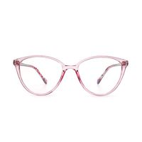 O-Q CLUB Fashion Cat Eye Blue Light Blocking Glasses UV Filter Computer Glasses for Men Womenn(Transparent Pink)