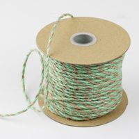 2.5mm x 50 Yards Decorative Two Tone Burlap Jute Rope Twine (Mint)