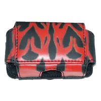 Insulin Pump Carrying Case/Pouch with Belt Clip/Belt Loops with Unique Designs (Medium-i450: L3.8" X W2.25" X D1.25") (Flames)