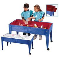 Constructive Playthings Sand and Water Table with Dry-Erase Top, Indoor and Outdoor Friendly