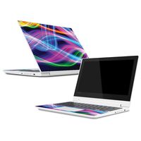 Mightyskins Skin Compatible with Lenovo Chromebook C330 (2018) - Light Waves | Protective, Durable, and Unique Vinyl Decal Wrap Cover | Easy to Apply, Remove, and Change Styles | Made in The USA