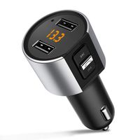 Bluetooth FM Transmitter for Auto Car, Wireless Car Adapter/Car Charger Dual Port - Bluetooth Car Kit Supports Hands-Free Call