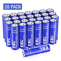 EBL AA Batteries (28-Pack), 1.5V Double A Alkaline Battery with 10-Year Shelf Life