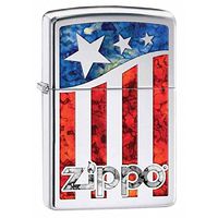 Zippo Personalized Message Engraved on Backside Customized American Flag Part2 Lighter Windproof Lighter (Style10)