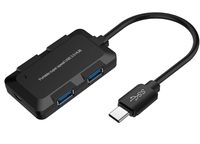 AIK USB C Hub, Ultra Slim USB C Adapter with 4 USB 3.0 Ports for MacBook Pro 2018 2017 iMac, Google Chromebook Pixelbook, XPS, Samsung S9, S8 & More USB Type C Devices (Black)