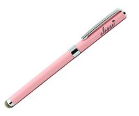 ELEGANI 2 in 1 Dual Function Conductive Microfiber Fabric Capacitive Stylus Rollerball Ink Pen (PINK)