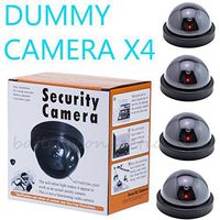 4 Fake Dummy Dome Surveillance Security Camera with LED Sensor Light by BestChoiceFromUS