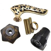 Nautical World Handmde Black Designer Brass Handle Wooden Walking Cane Stick Vintage Victoria