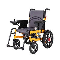 LS Electric Wheelchair, Folding Portable Intelligent Automatic Wheelchair, Disabled Four-Wheeled Scooter, Load 100kg (Color : Lead-Acid Batteries 12A)
