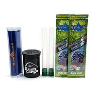 Bundle - 4 Items - Juicy Flavored Blueberry Hemp Wraps with Juicy Wrap Roller and KC Pop Top (2 Packs)
