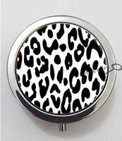 BlackKey Cheetah Print Leopard Print Pattern 3-Compartment Decorative Pocket Gift Box Case Organizer for Pill, Color 1 -793