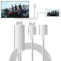 Lightning MHL to HDMI Cable Adapter, Mengyasi Plug & Play Lightning Digital AV to HDMI 1080P Cable Adapter for iPhone, iPad, Samsung Smartphone to Mirror On HDTV Projector