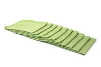 Bulk Pack [Smooth Glass] Microfiber Window, Mirror and Glass Towel (16"x16") - 10 Pack (Green)